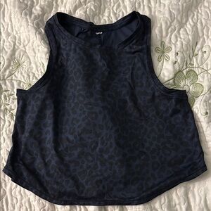 Black Leopard Print Tank Top